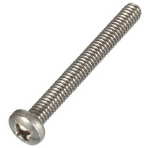 #10-24 x 1-1/2 in Phillips Pan Machine Screw, Plain Steel